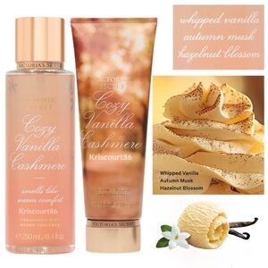 VS Cozy Vanilla Cashmere NEW 2PC FULL-SIZE SET